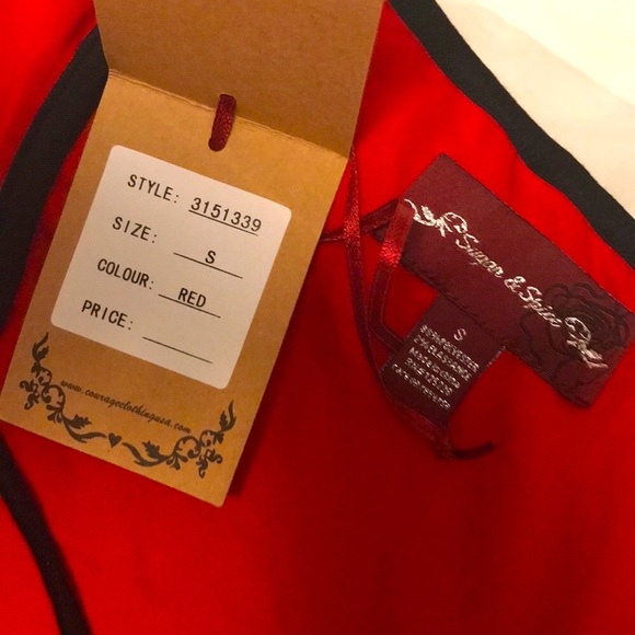 Sugar and spice red mini skirt dress - Picture 3 of 6